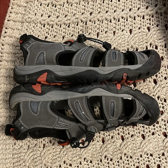 EDDIE BAUER / Tommy gray black fisherman cinch hiking sandals Men’s‎ size 10 - Picture 9 of 17